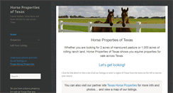 Desktop Screenshot of horsepropertiesoftexas.com
