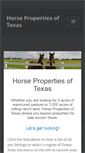 Mobile Screenshot of horsepropertiesoftexas.com