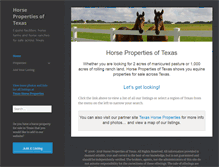 Tablet Screenshot of horsepropertiesoftexas.com